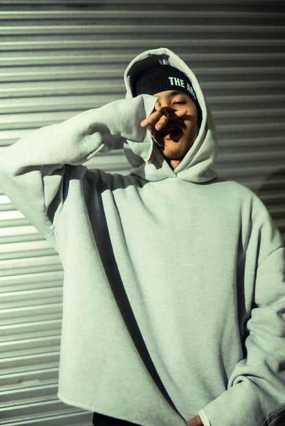 Deconstruct Suade Hoodie in Gryish