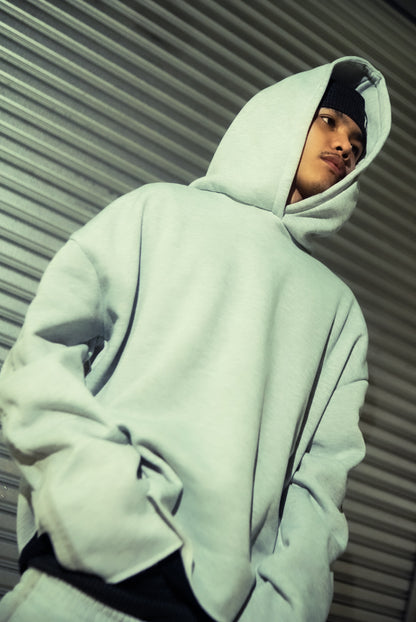 Deconstruct Suade Hoodie in Gryish