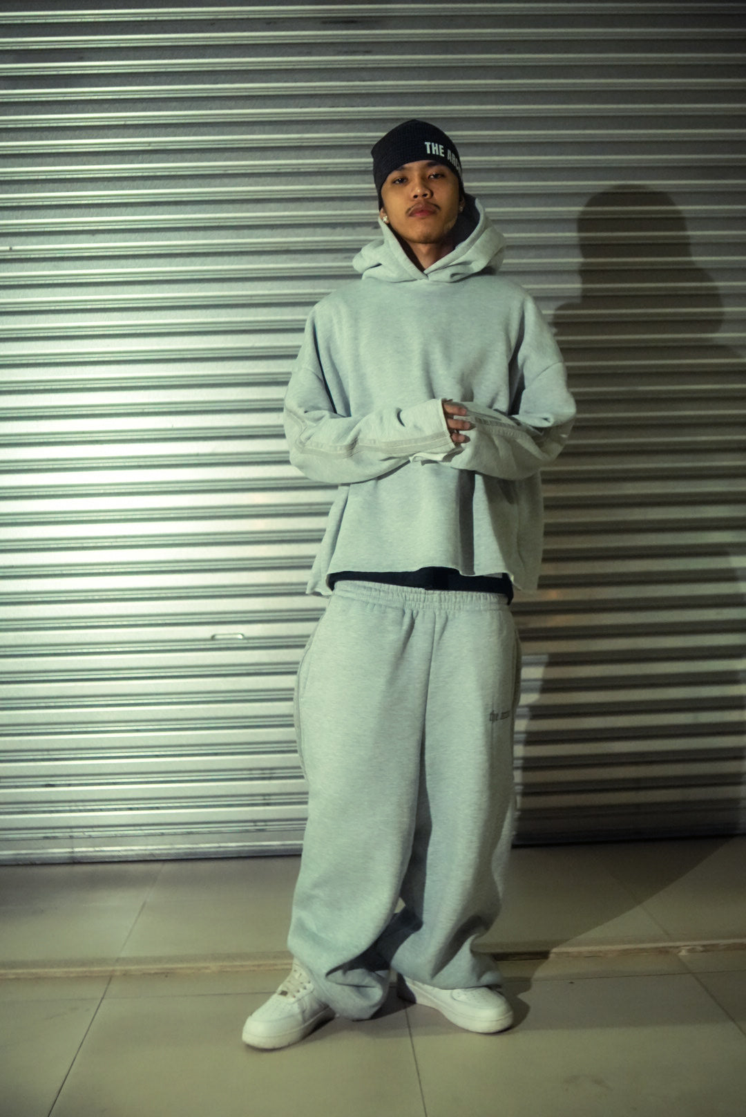 Deconstruct Suade Hoodie in Gryish