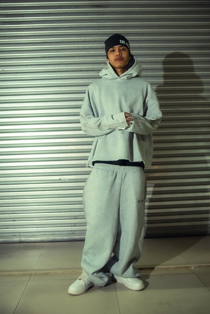 Deconstruct Suade Hoodie in Gryish