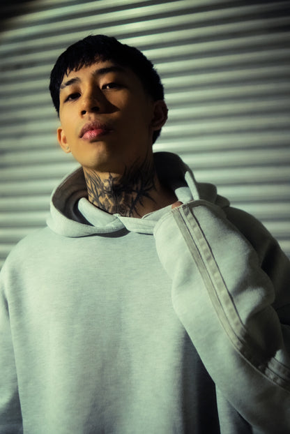 Deconstruct Suade Hoodie in Gryish