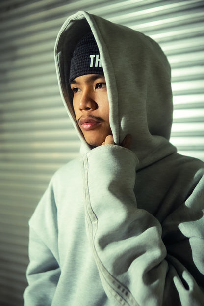 Deconstruct Suade Hoodie in Gryish