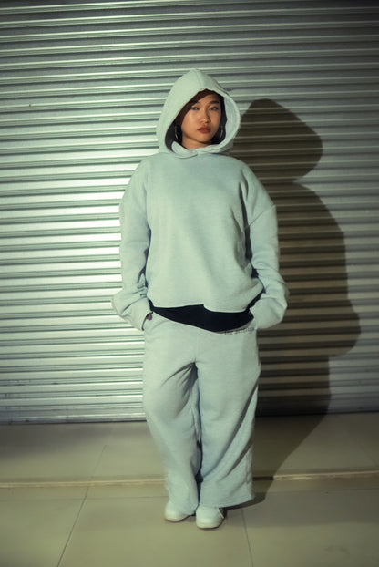 Deconstruct Suade Hoodie in Gryish