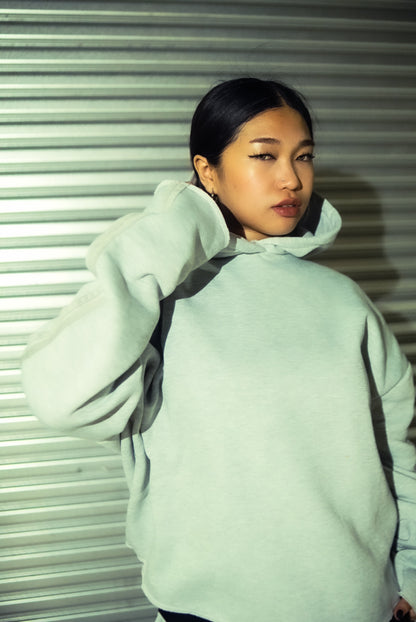 Deconstruct Suade Hoodie in Gryish